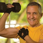 picture of older man working out