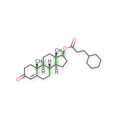 Testosterone Cyclohexylproprionate (Test-CHP) is a long-estered testosterone compound that has a half-life in the body of 13 days. Because of its long ester, Test-CHP tends to cause more water retention and therefore is not a good steroid for cutting cycles, but is quite effective in a bulking cycle of any stack.