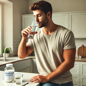 bodybuilders, magnesium chloride, hydration, recovery, fitness, gym lounge, athletic wear, muscle recovery, wellness, water drinks, health supplements, fitness lifestyle, camaraderie, workout recovery, gym setting, hydration routine, healthy habits, fitness enthusiasts, strength training, athletic performance, group activity, modern gym, fitness supplements, casual conversation, muscle building, electrolyte balance, fitness motivation, fitness community, post-workout, gym equipment.