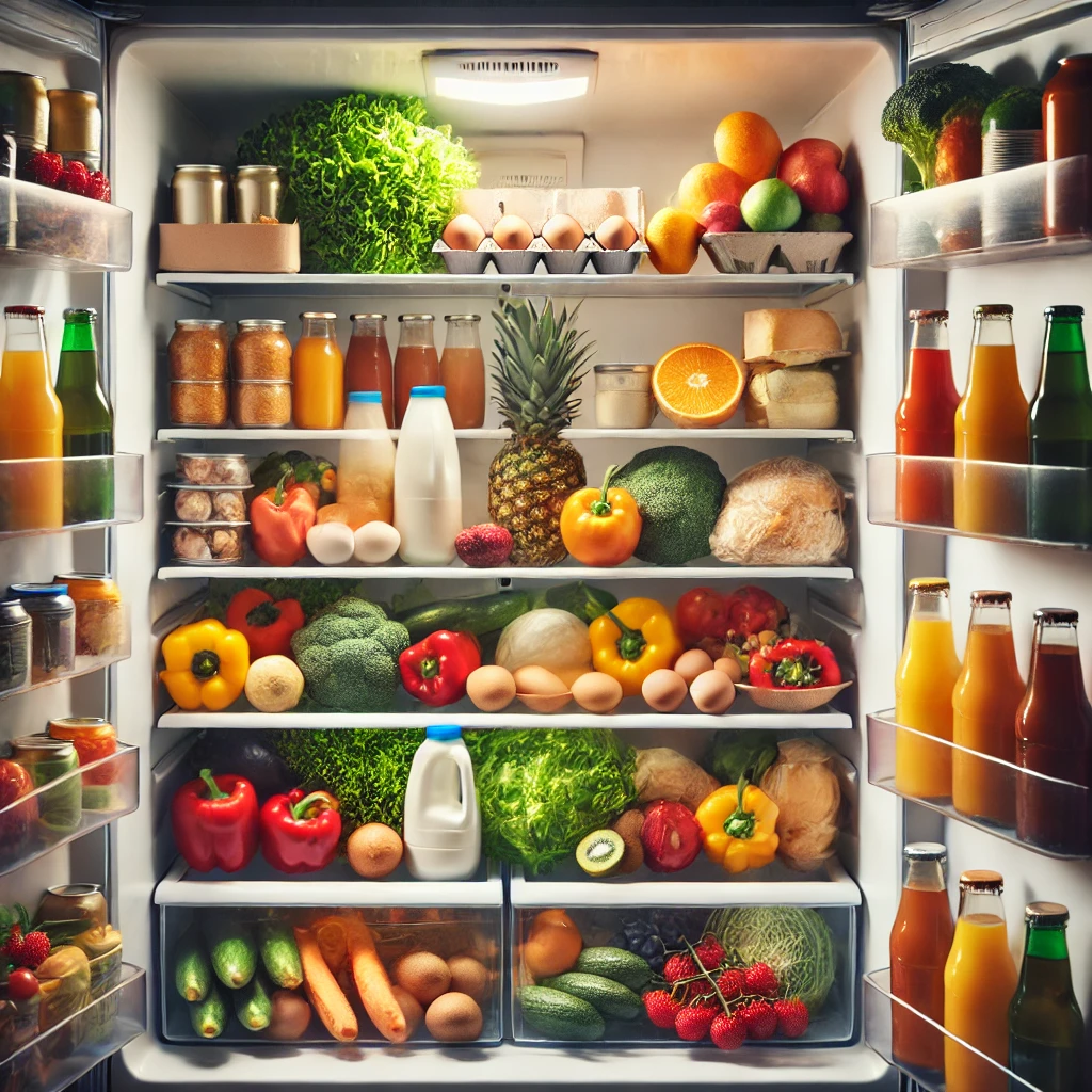 compact fridge, small refrigerator, organized fridge, fresh food, drinks, colorful vegetables, fruits, dairy products, eggs, beverages, space-saving, minimalistic, efficiency, practicality, clean fridge, healthy lifestyle, small kitchen appliance, compact design, neatly arranged, accessible storage, modern fridge, food storage, fresh produce, compact living, smart organization, home essentials, compact appliances, efficient storage, kitchen organization, tidy fridge, healthy eating.